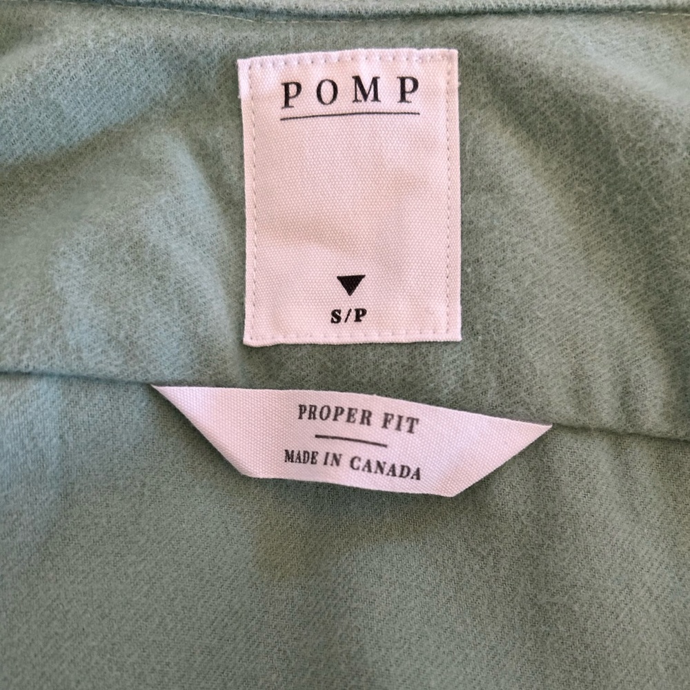 Pomp Proper Fit Green Twill Flannel in Women’s Small - Picture 9 of 9